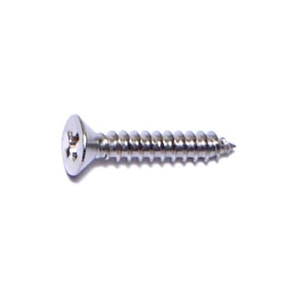 Midwest Fastener Sheet Metal Screw, #4 x 5/8 in, 18-8 Stainless Steel Flat Head Phillips Drive, 35 PK 35864 - main